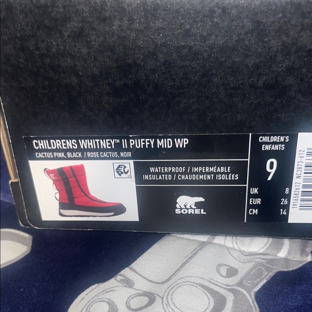 Sorel Kids' Red and Black Snow Boots - Picture 2 of 5